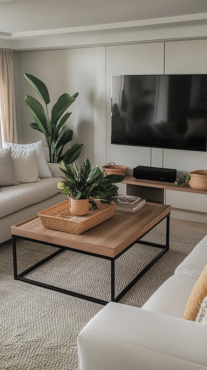 Embrace Tranquility: Chic Modern Living Room with Minimalist Touches