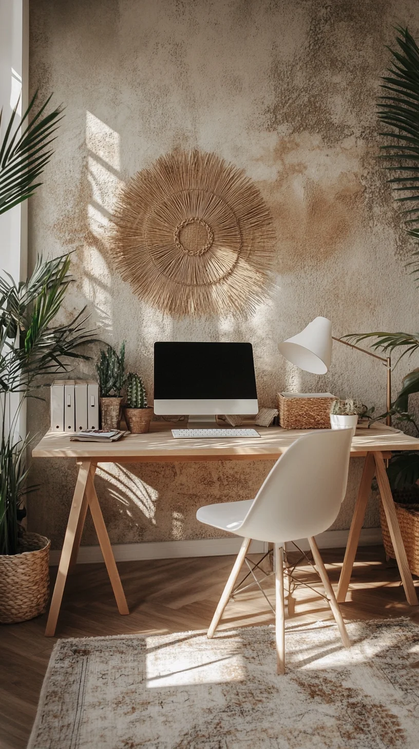 Embrace Tranquility: Create a Serene Workspace with Boho Chic Decor