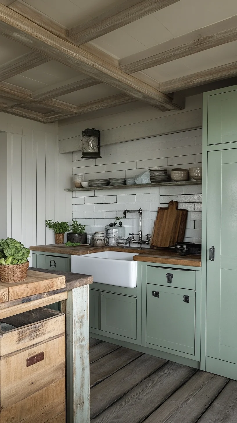 Embrace Tranquility: The Serene Charm of a Mint Green Kitchen