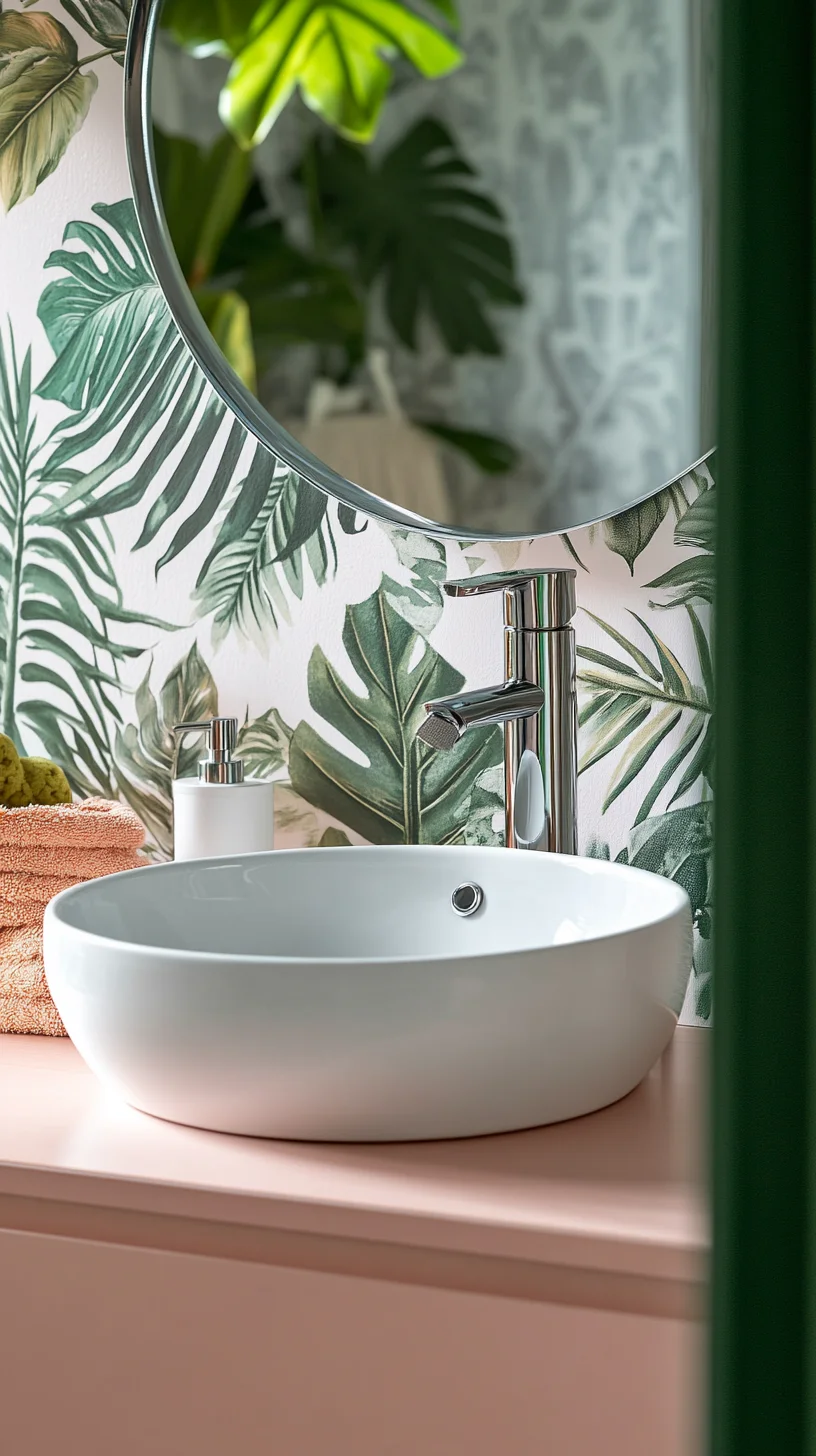 Embrace Tropical Vibes: The Perfect Bathroom Oasis with Leafy Decor