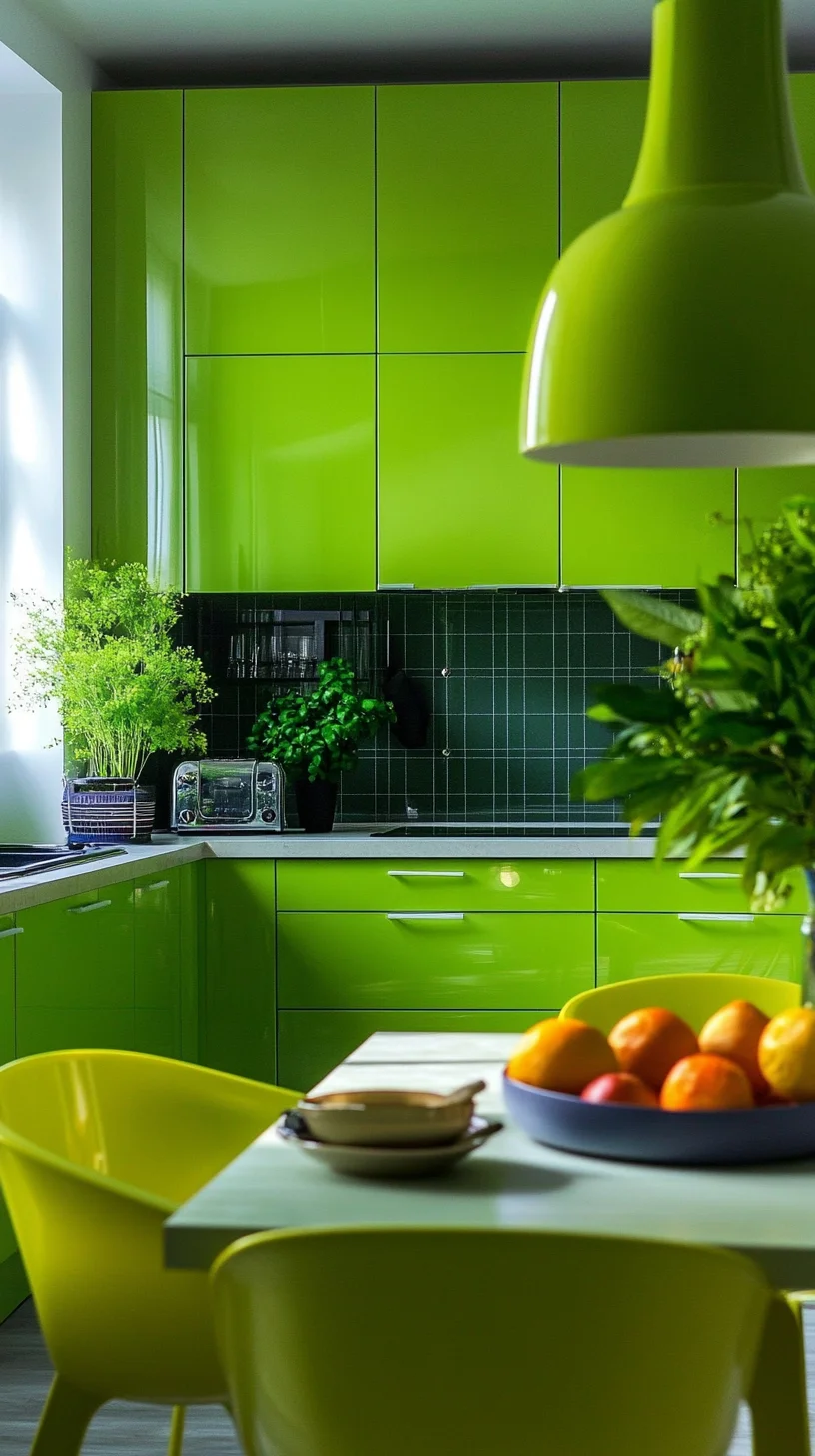 Embrace Vibrance: Transform Your Kitchen with Lively Green Accents