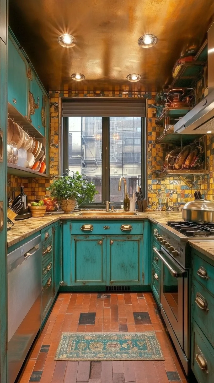 Embrace Vintage Charm with a Bold Turquoise Kitchen Makeover