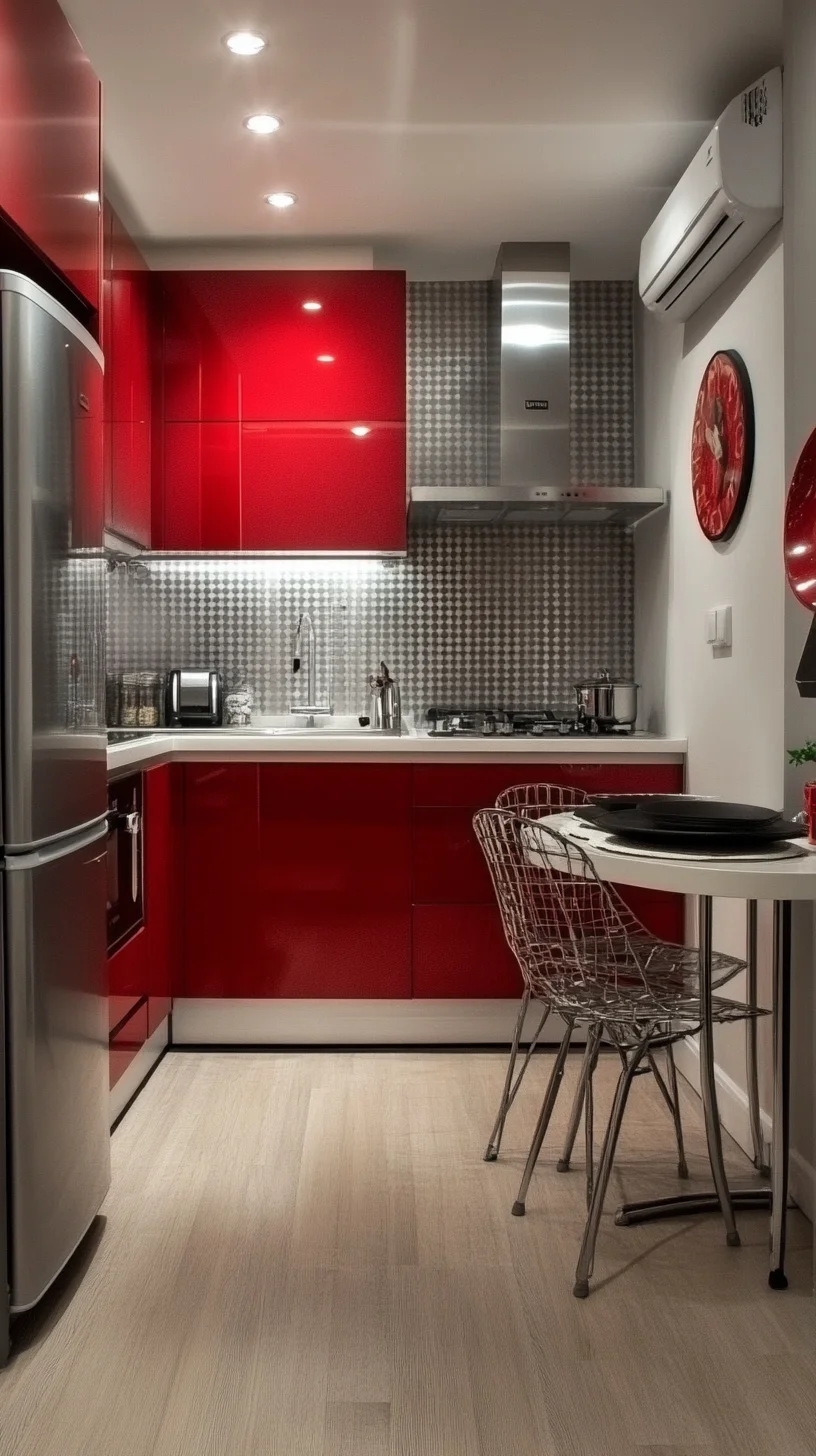 Get Inspired by Bold Red: A Chic Modern Kitchen Design