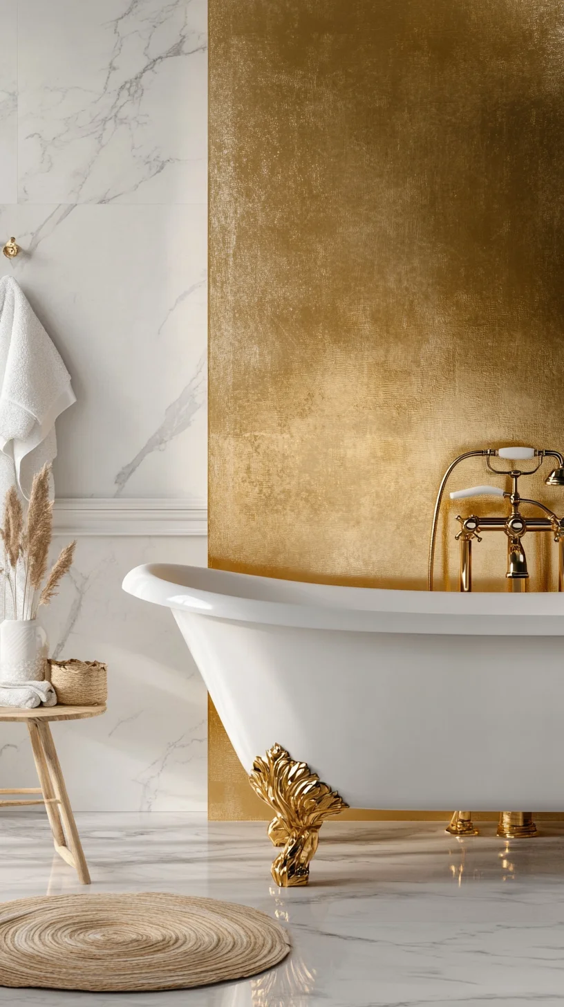 Indulge in Luxurious Elegance: The Golden Touch for a Glamorous Bathroom Retreat