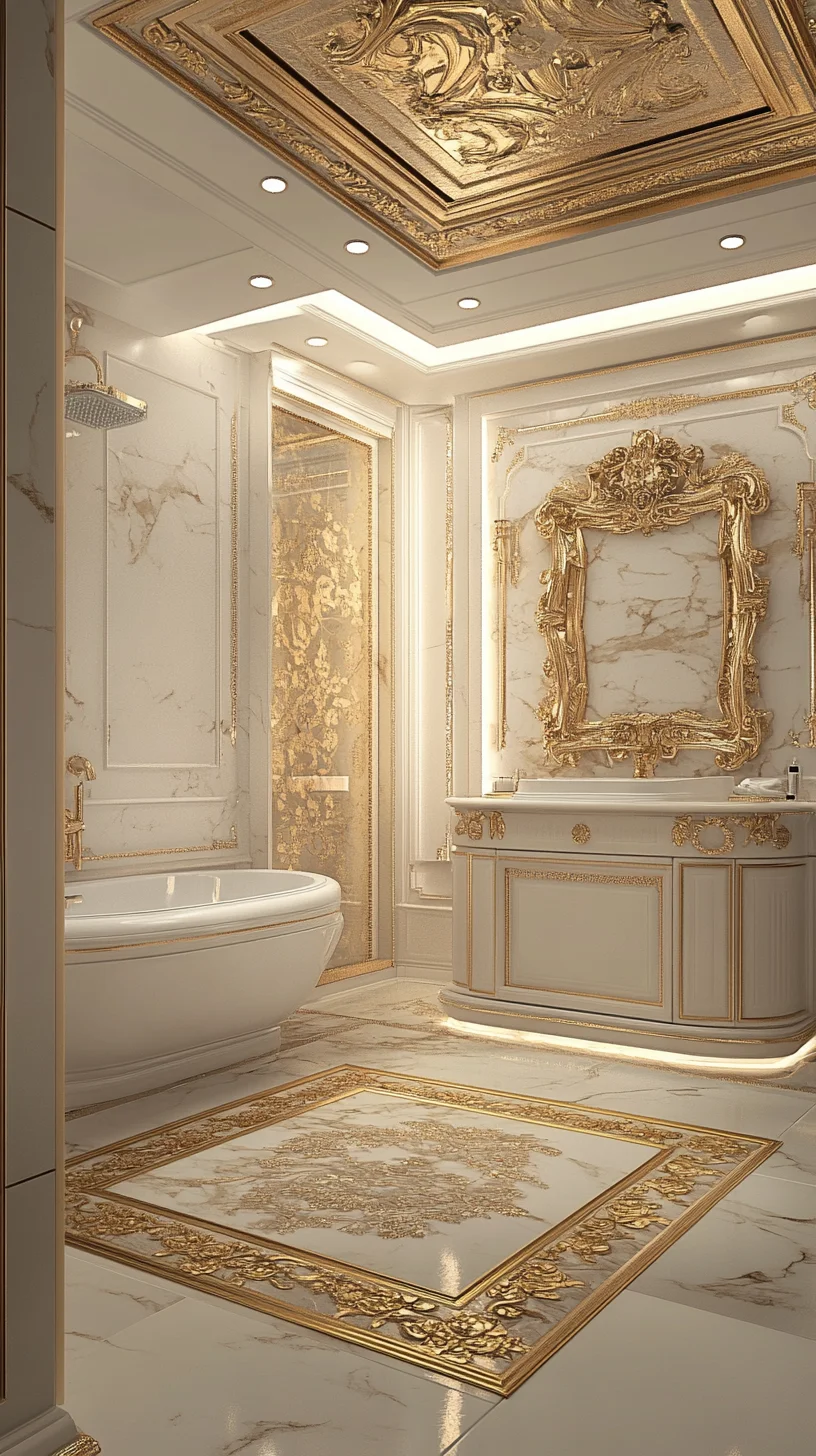 Luxe Elegance: Transform Your Bathroom into a Gold-Accented Oasis