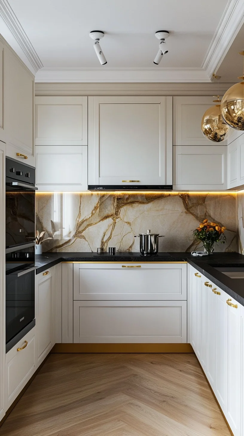 Luxe Elegance: Transform Your Kitchen with Marble and Gold Accents