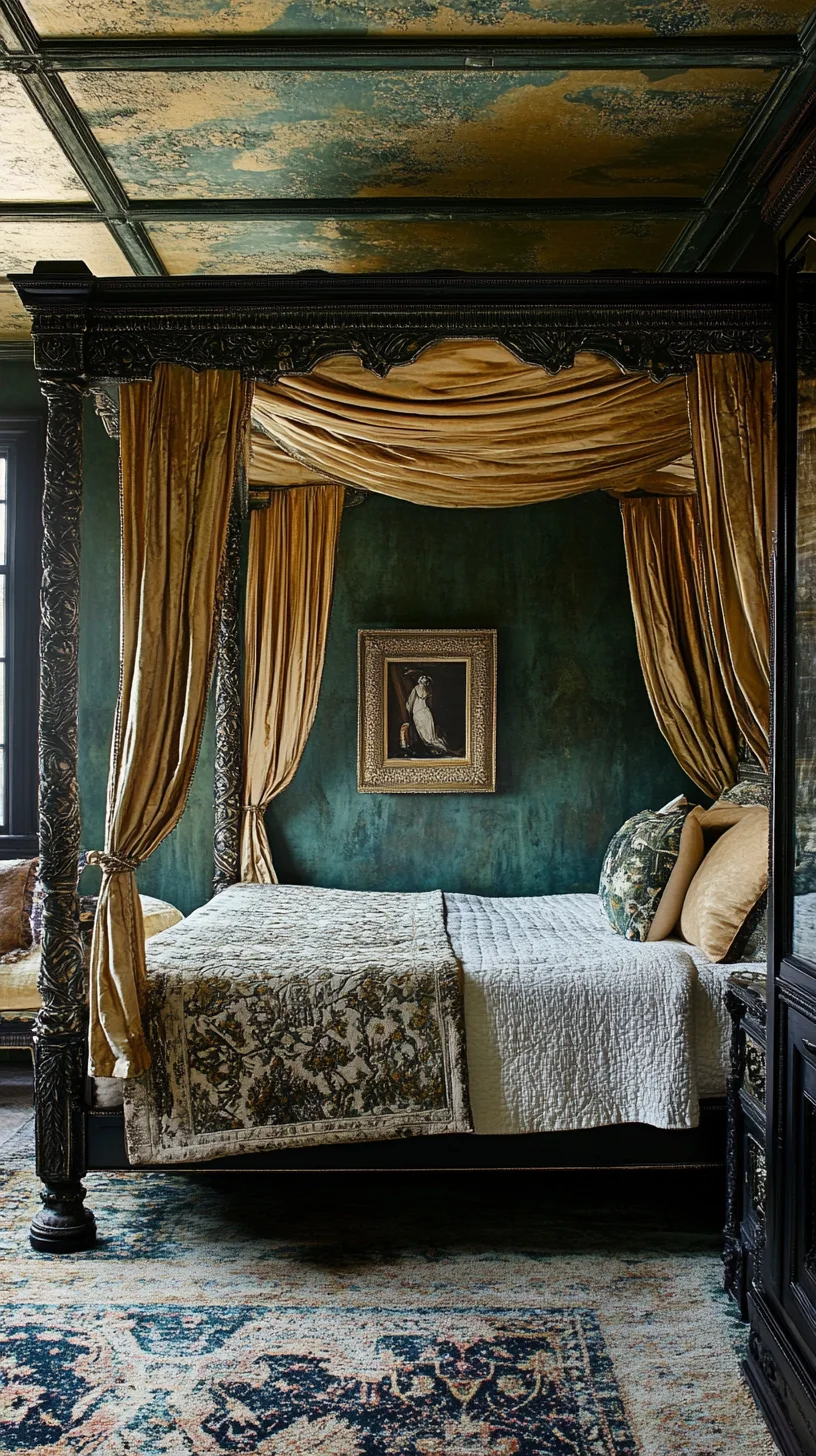 Luxurious Bohemian Canopy Bed: Transform Your Space with Rich Textures and Colors