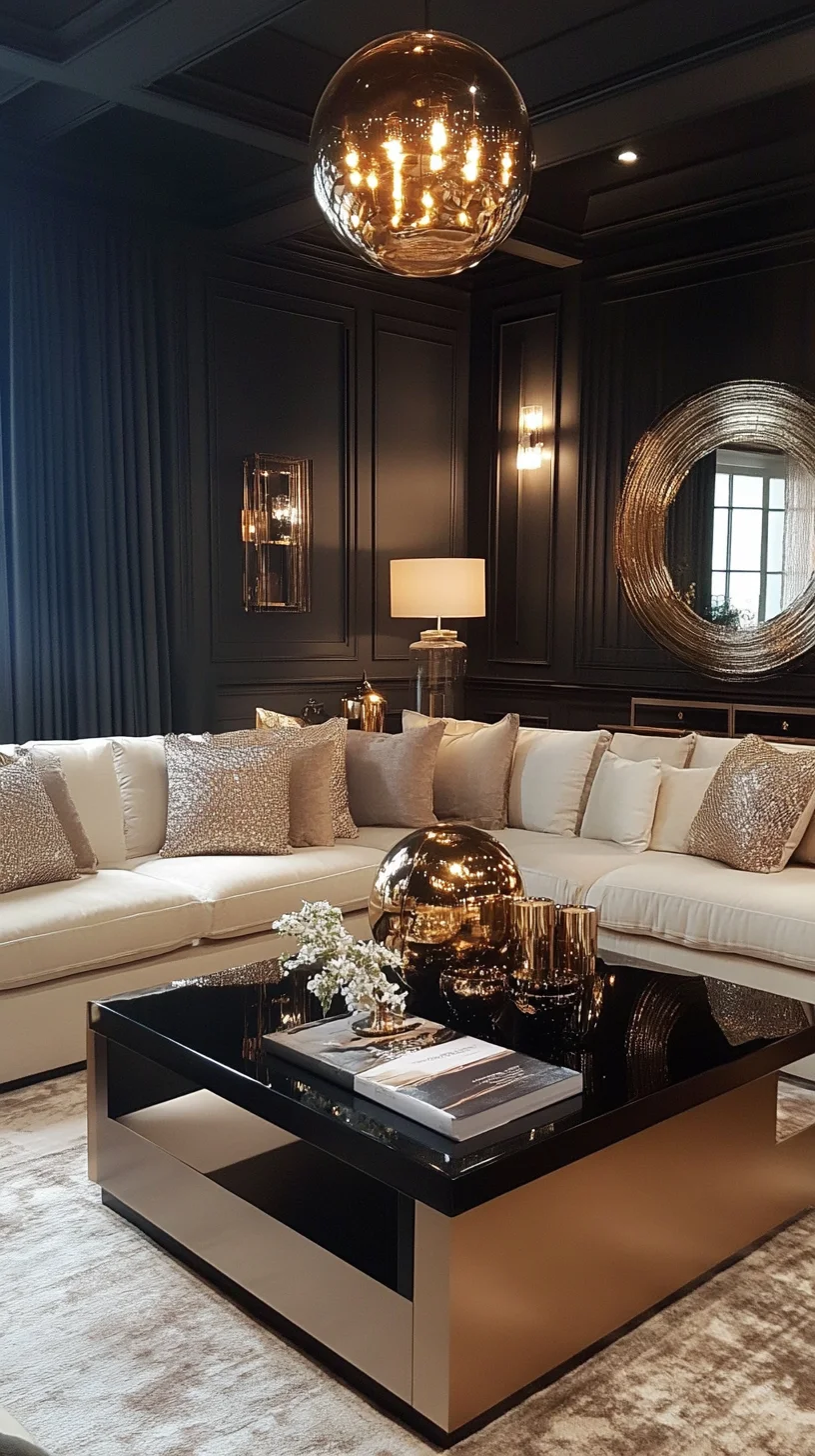 Luxurious Modern Elegance: Transform Your Living Space with Dark Sophistication