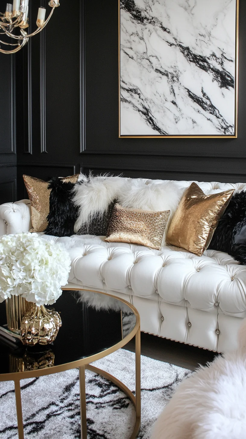 Luxurious Monochrome Elegance: Transform Your Space with Chic Contrasts