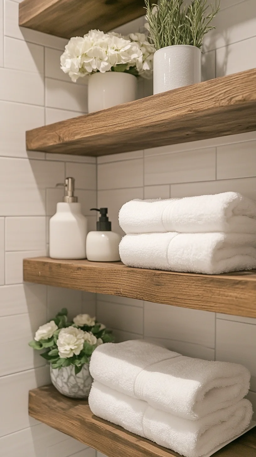 Revamp Your Bathroom with Chic Rustic-Modern Shelving