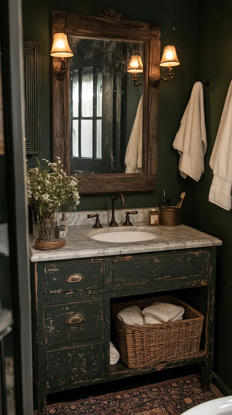 Rustic Charm: Transform Your Bathroom into a Cozy Oasis with Vintage Touches