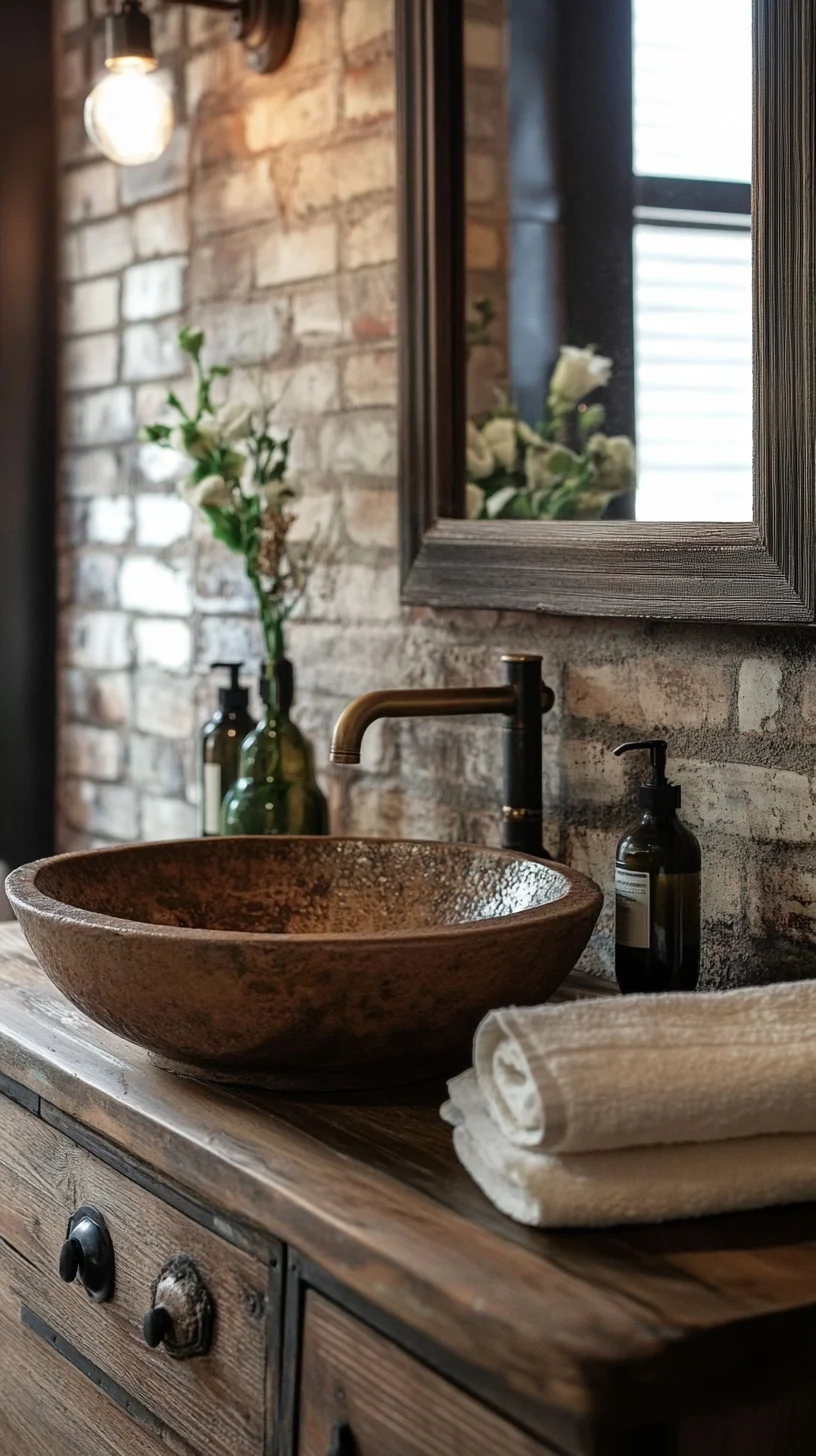 Rustic Elegance: Transform Your Bathroom with a Vintage Copper Sink