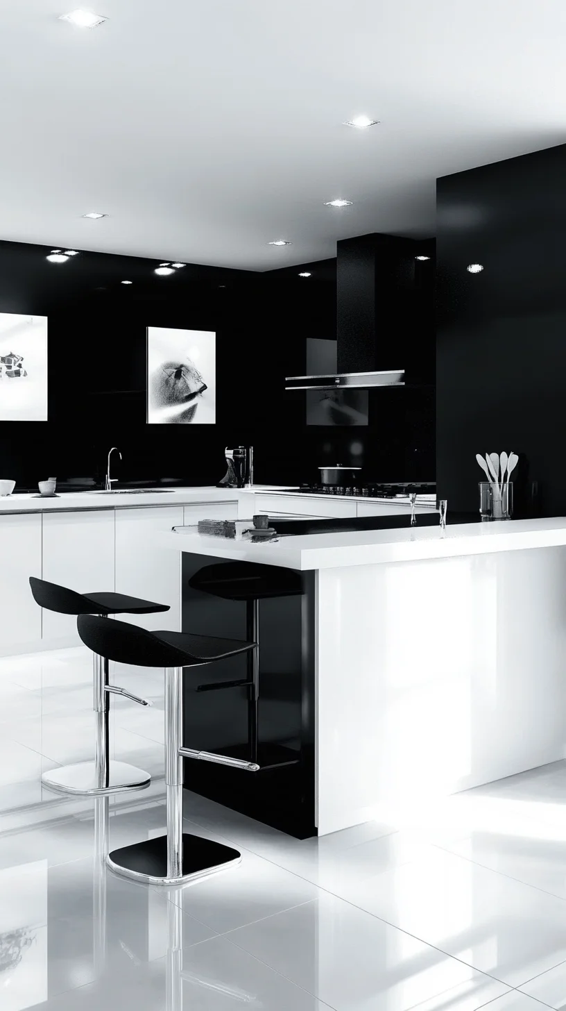 Sleek Sophistication: The Allure of Black and White Minimalist Kitchens