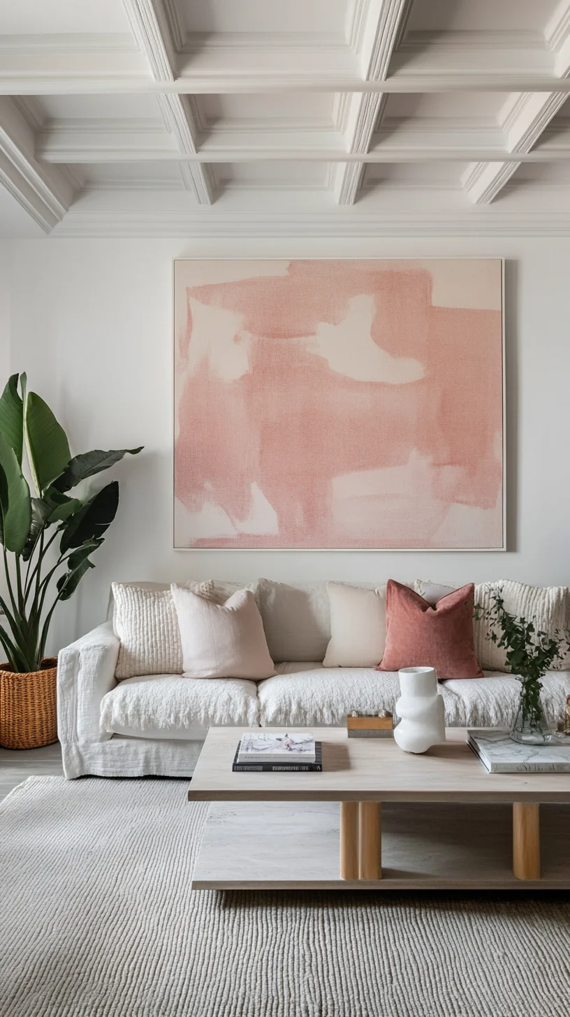 Soft Pastels and Textured Layers: Elevate Your Living Room Elegance