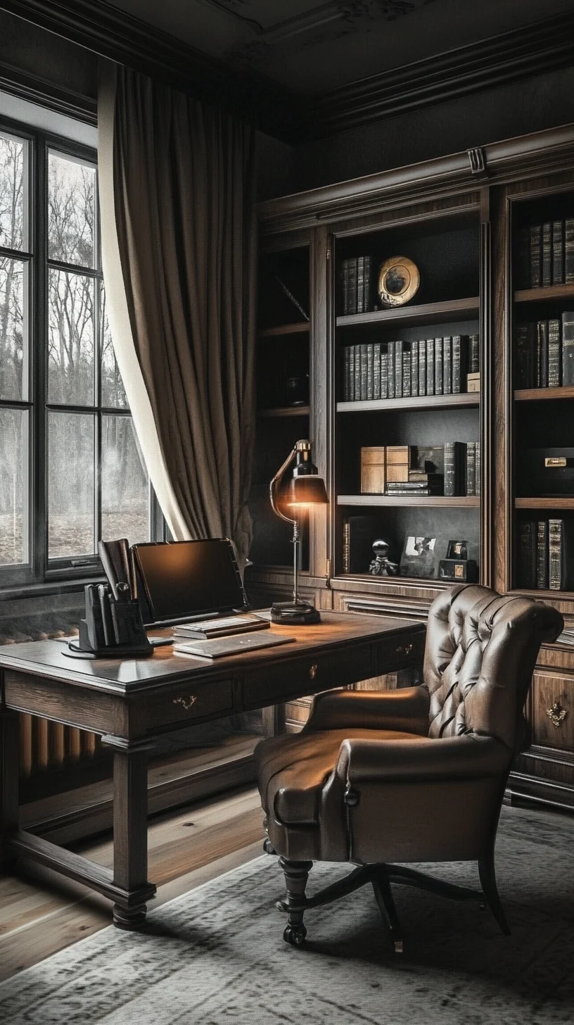 Timeless Elegance: Elevate Your Workspace with Classic Wood and Warm Accents