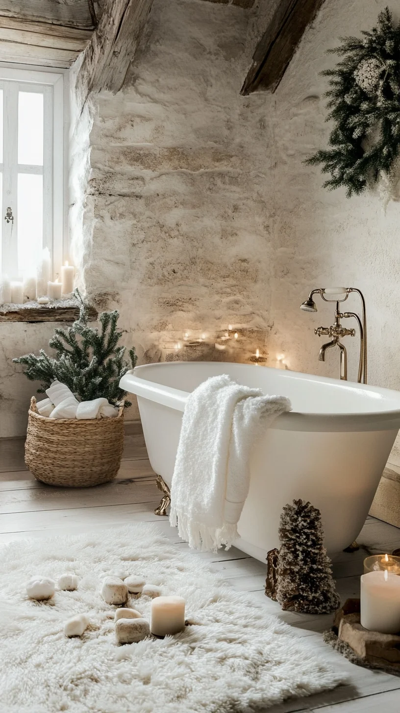 Transform Your Bath into a Cozy Winter Retreat with Natural Elegance