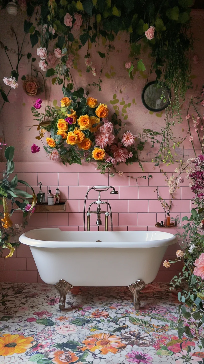 Transform Your Bathroom into a Floral Oasis with Vintage Charm