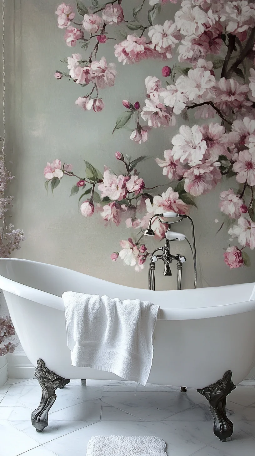 Transform Your Bathroom Into a Floral Oasis with Vintage Elegance