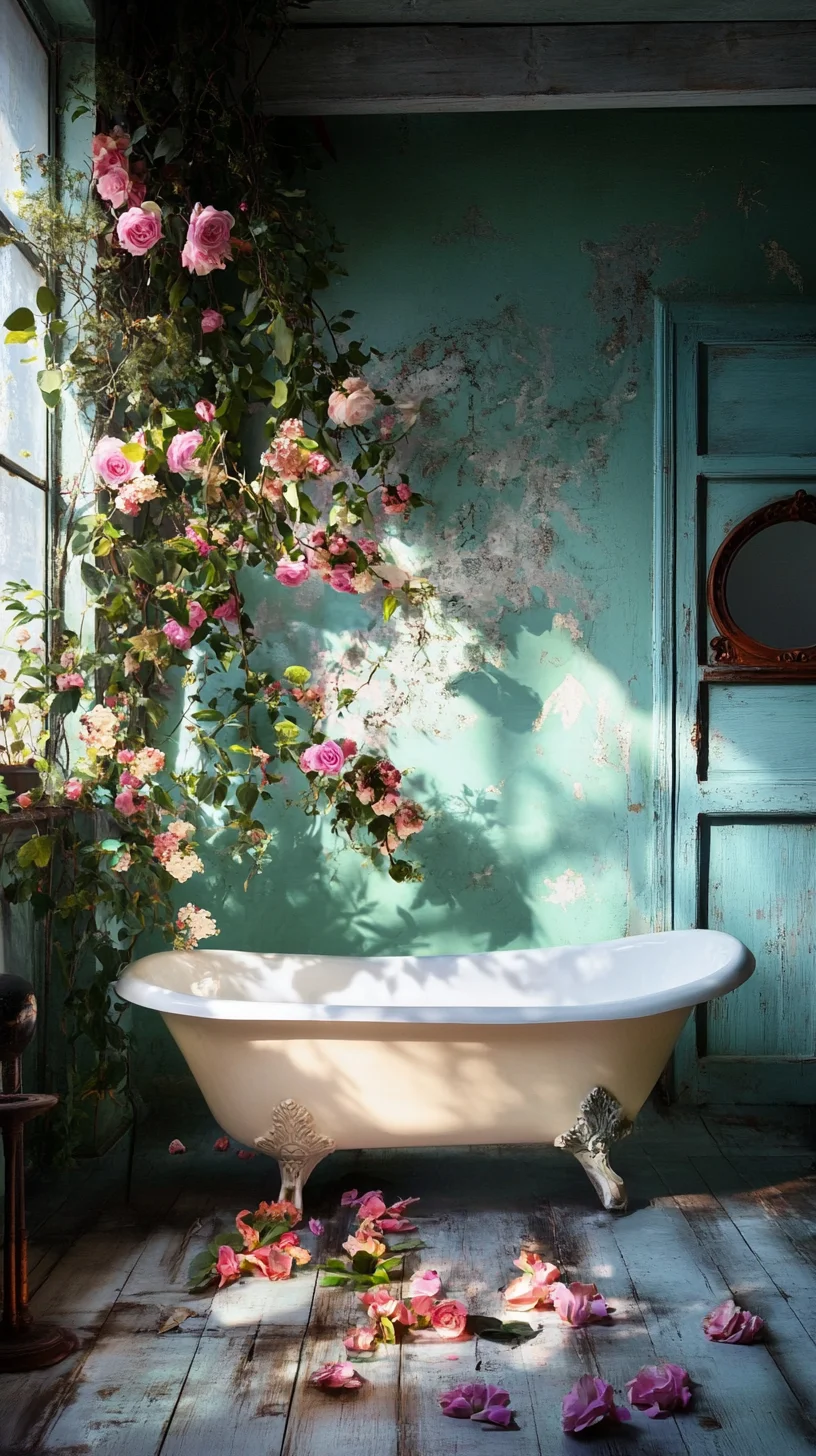 Transform Your Bathroom into a Floral Sanctuary with Vintage Elegance