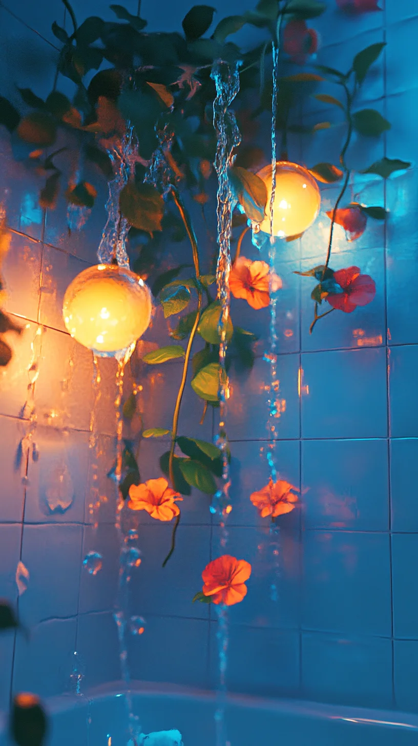 Transform Your Bathroom into a Serene Oasis with Floral and Light Accents