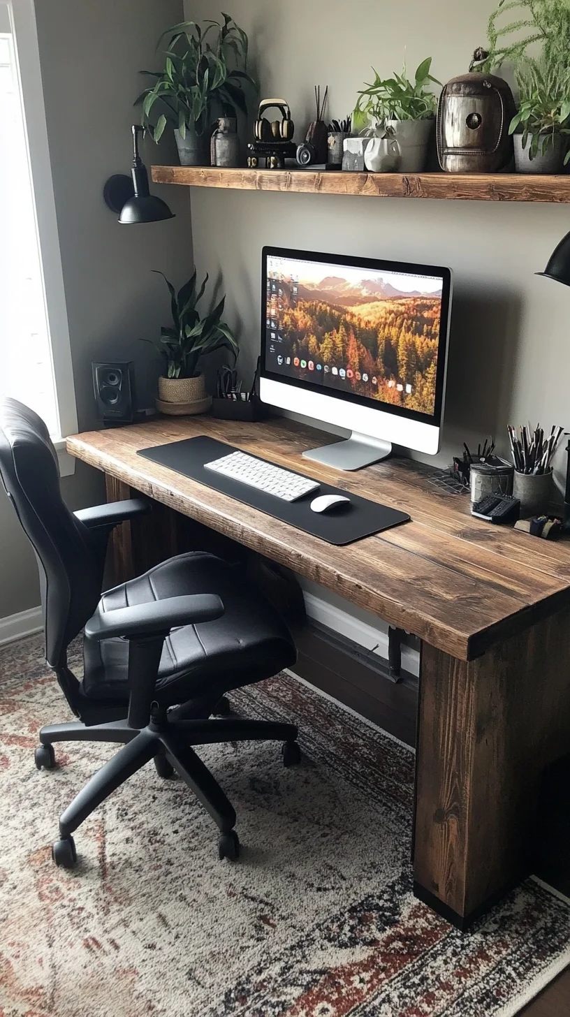 Transform Your Home Workspace with Rustic Charm and Functional Elegance