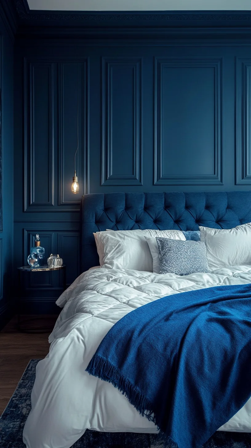 Transform Your Space: Embrace Elegant Navy Blue for a Luxe Bedroom Retreat