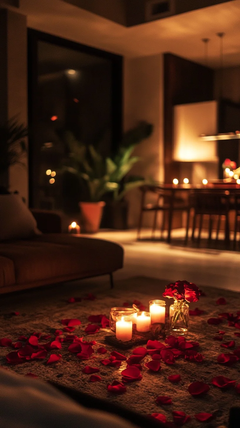 Transform Your Space: Romantic Candlelit Oasis with Rose Petals