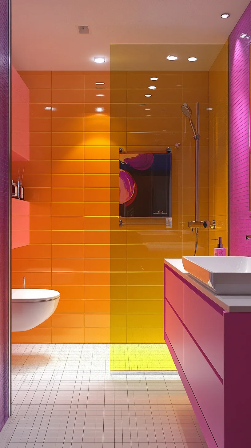 Transform Your Space: Vibrant Ombre Bathroom Bliss