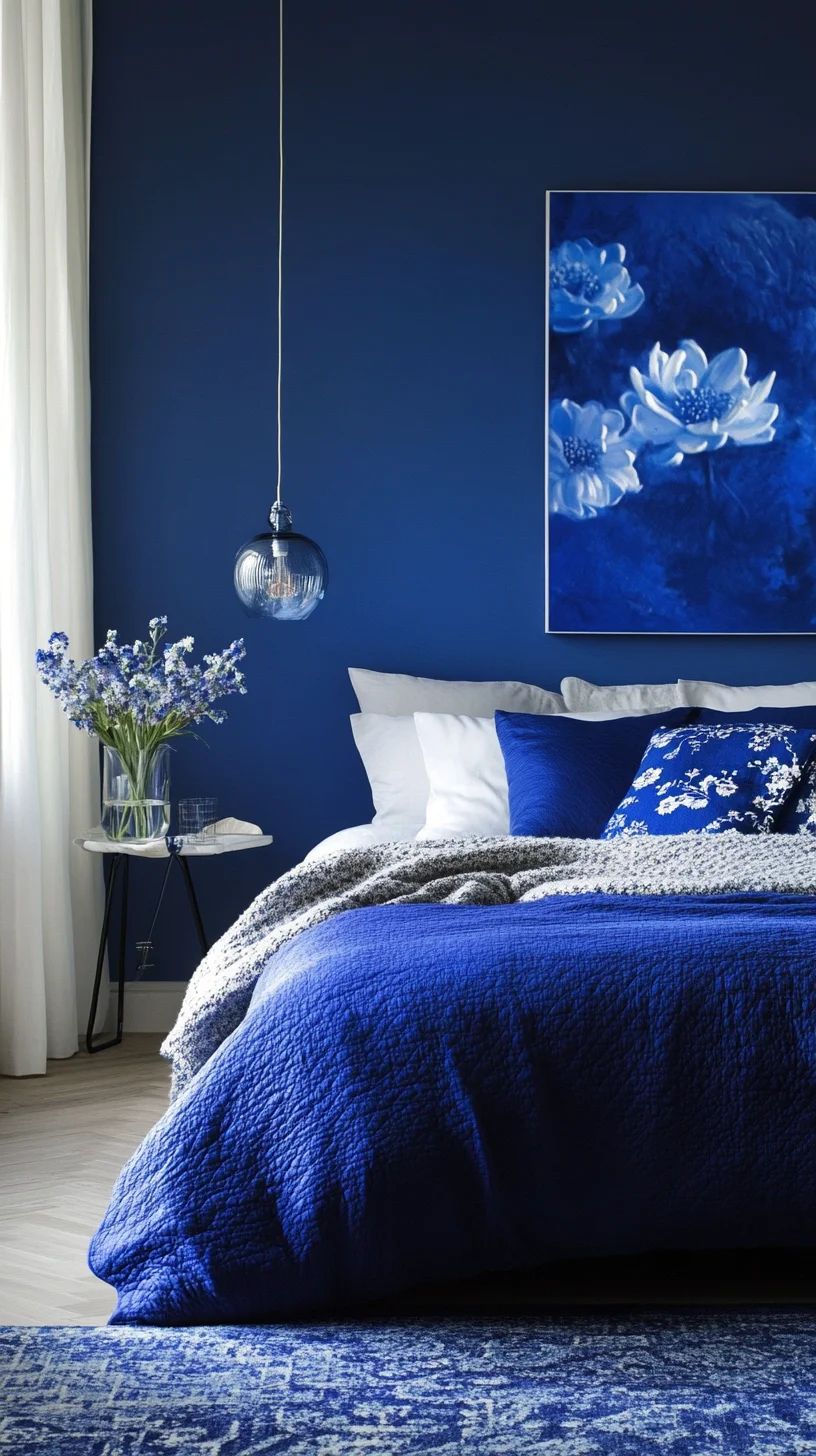 Transform Your Space with Bold Blue: A Serenity-Inspired Bedroom Oasis