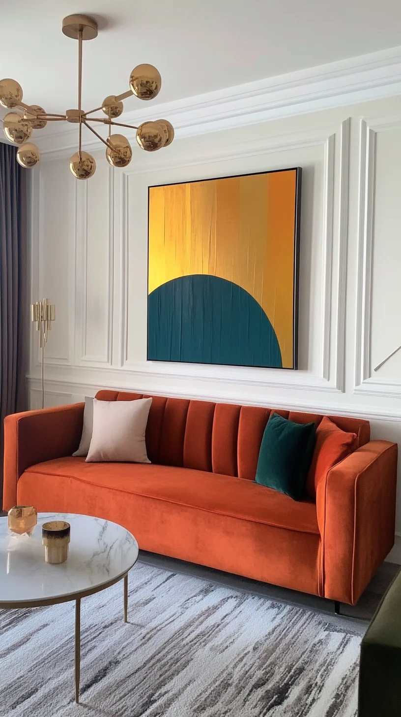 Transform Your Space with Bold Velvet: The Chic Orange Sofa Style