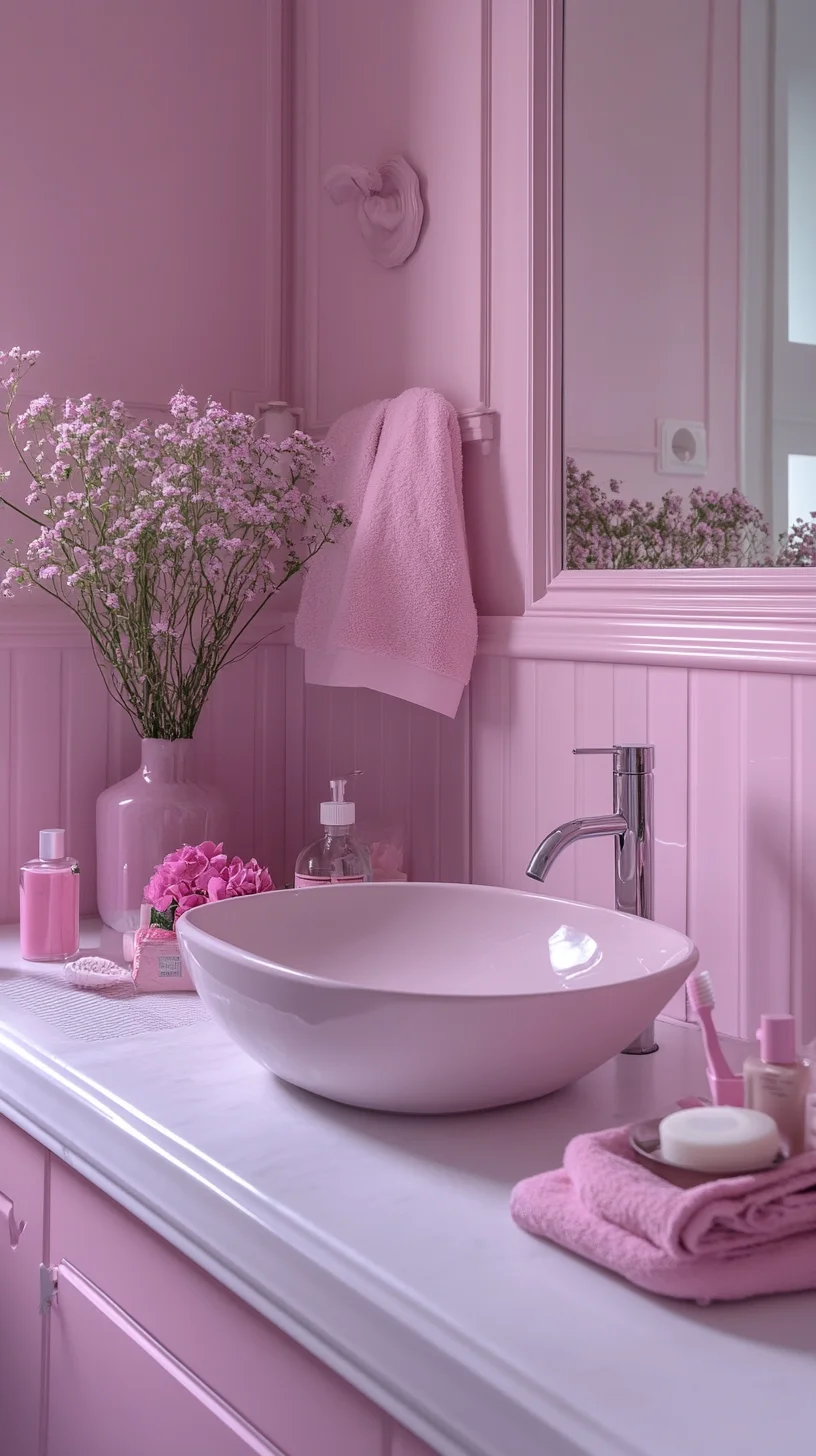 Transform Your Space with Chic All-Pink Bathroom Bliss