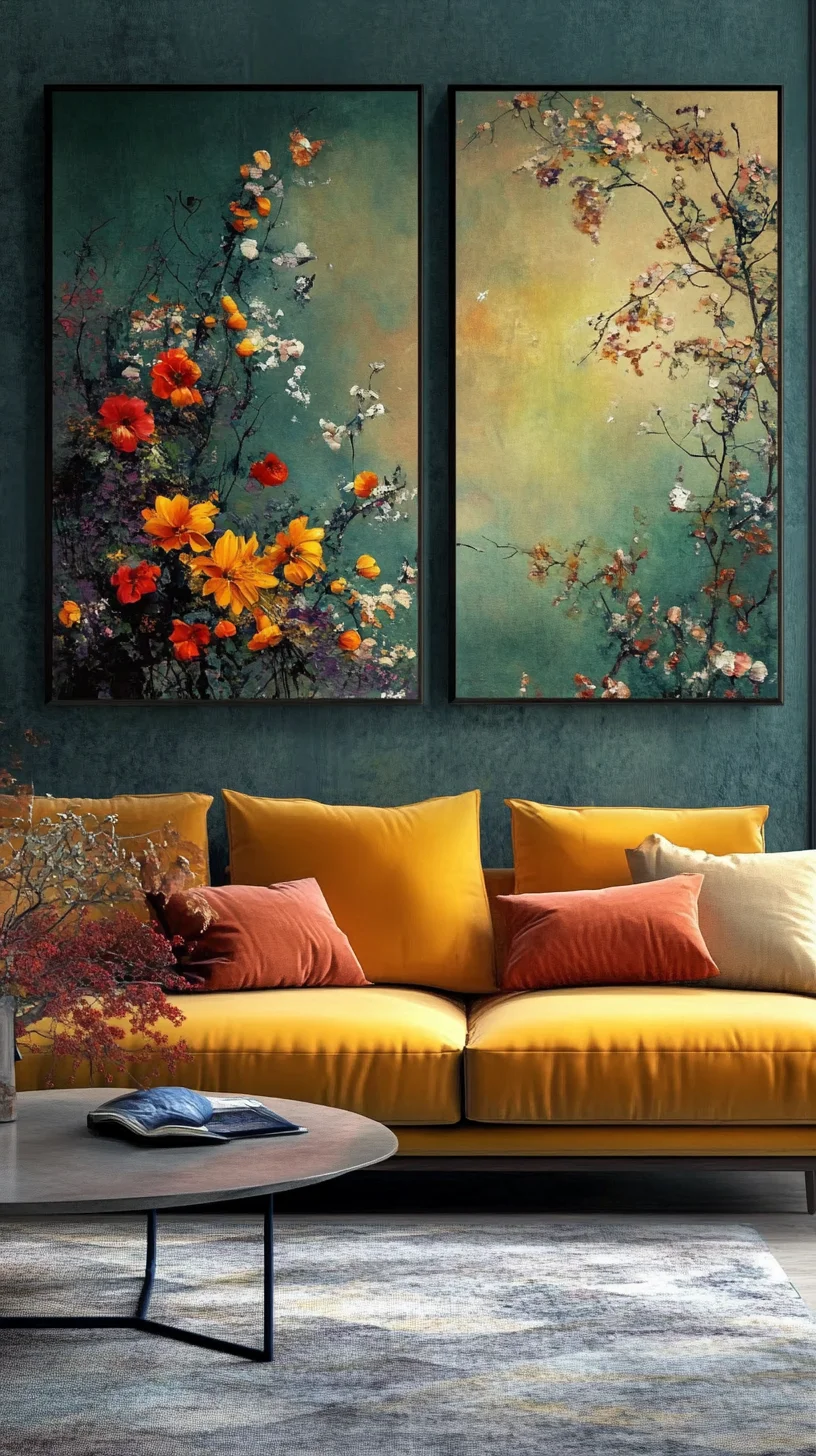 Transform Your Space with Lush Floral Art and Vibrant Pop of Color