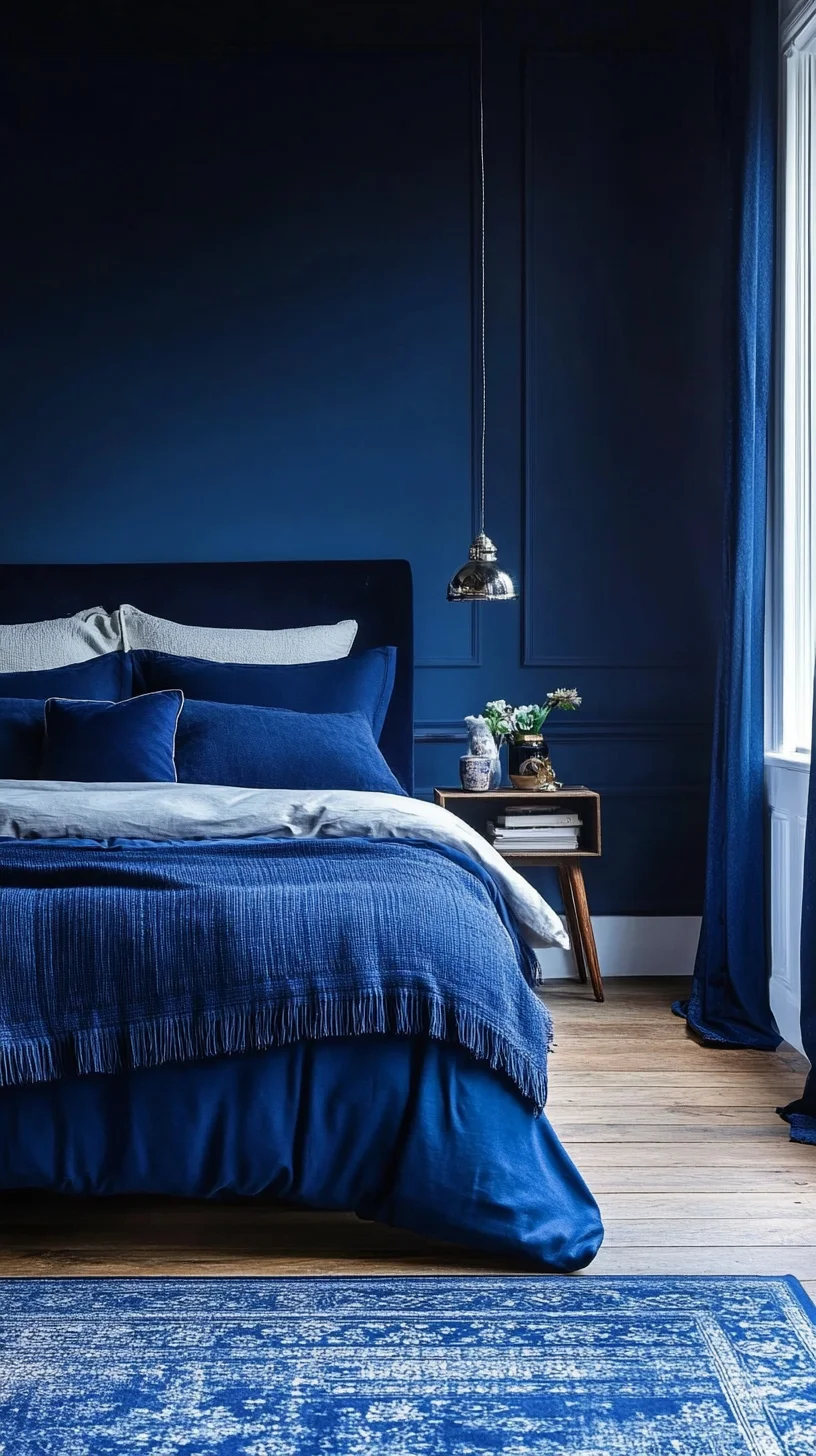 Transform Your Space with Serenity: Embracing Deep Blue Hues in Bedroom Design