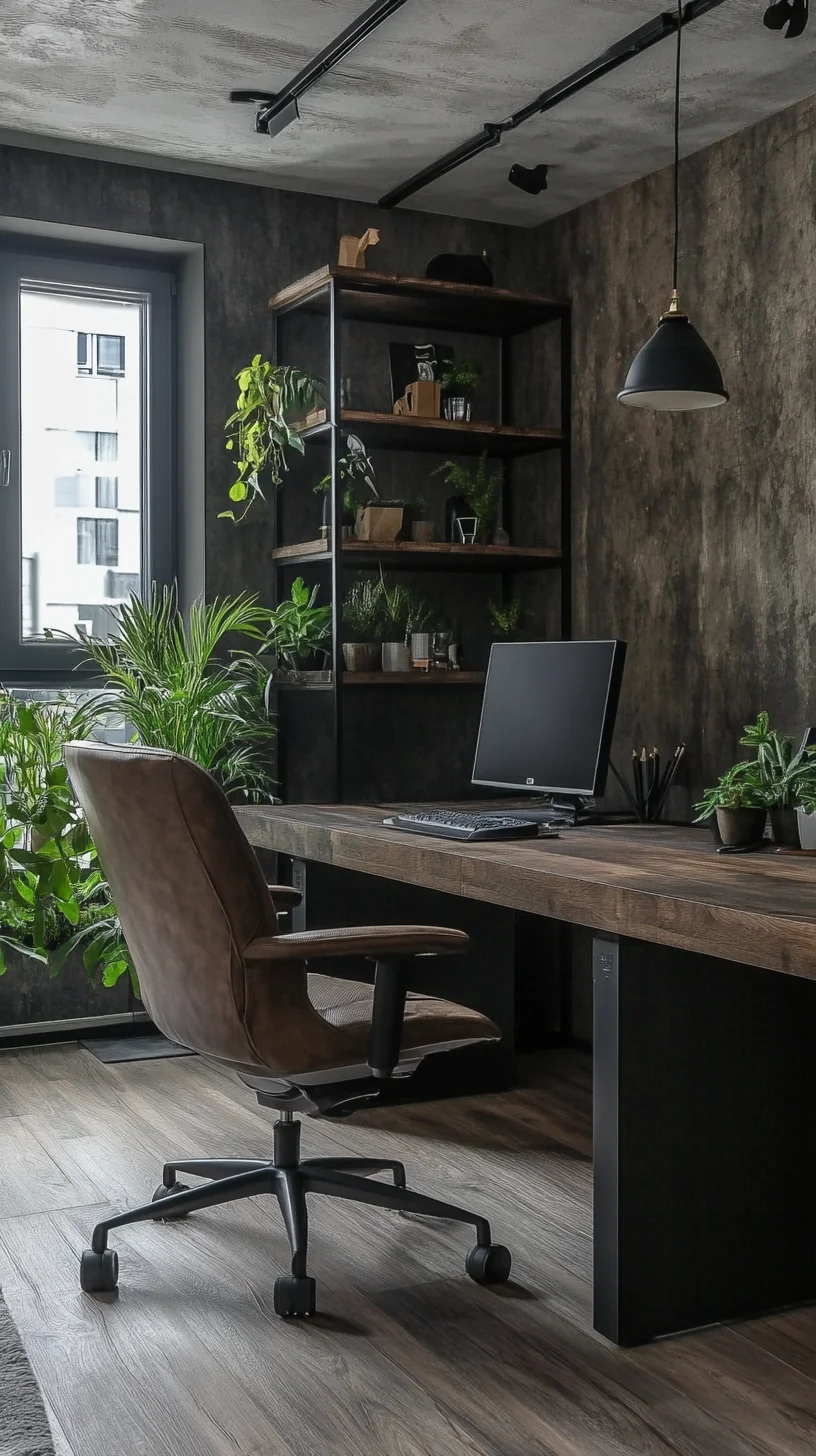 Transform Your Workspace: Sleek, Modern Boho Chic with Greenery