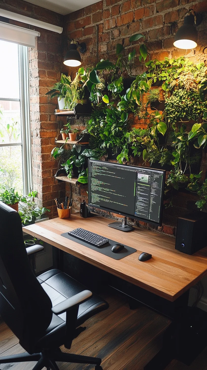 Transform Your Workspace with a Lush Greenery Oasis