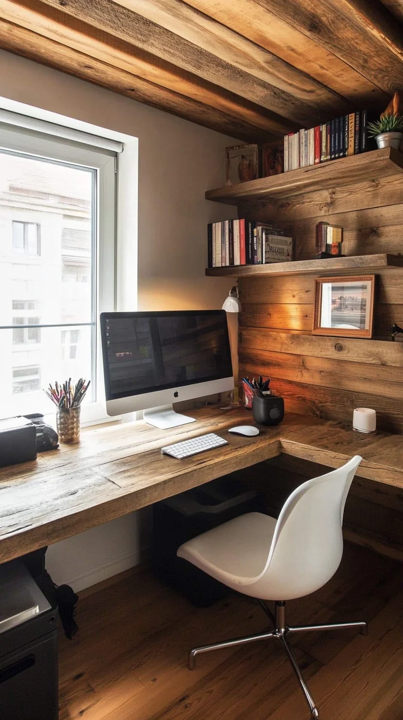 Transform Your Workspace with Cozy, Rustic-Chic Style