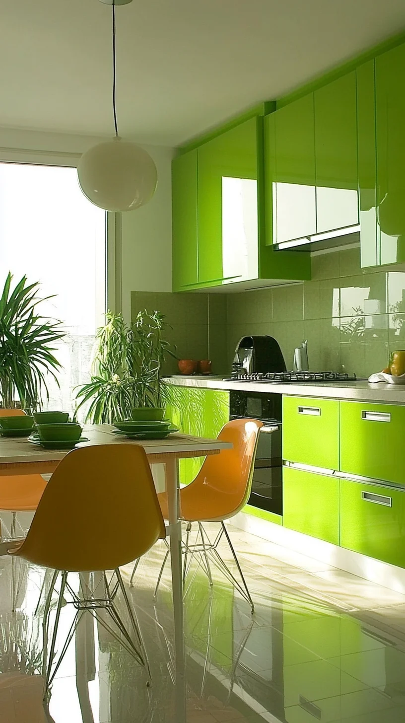 Vibrant Green Elegance: Transform Your Kitchen into a Lively Oasis